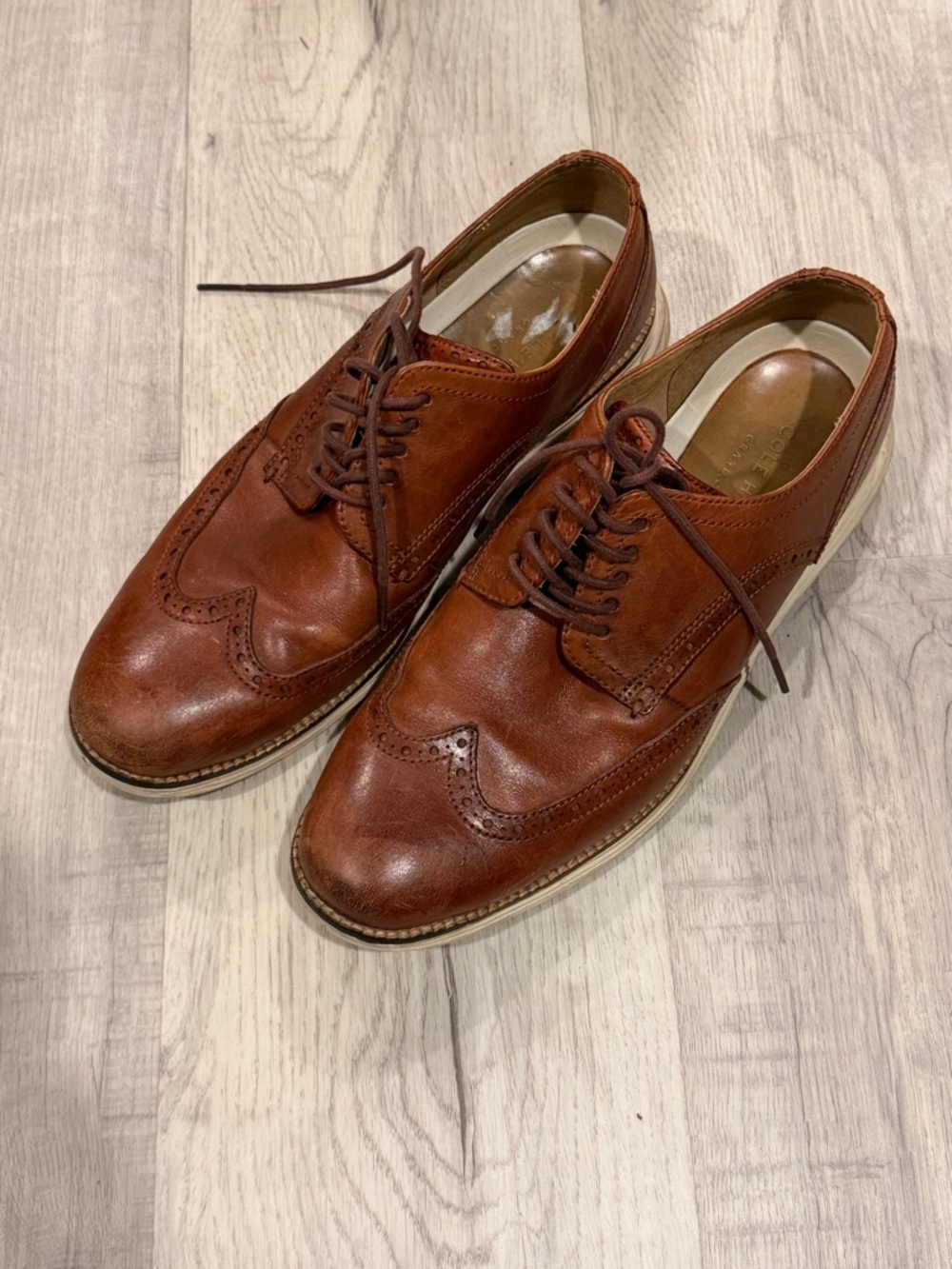 Cole Haan Brown Leather Wingtip Oxfords